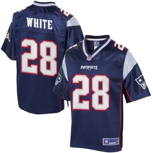 Youth New England Patriots James White NFL Pro Line Navy Team Color Jersey
