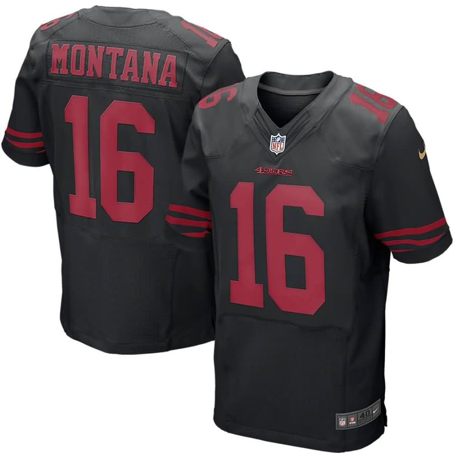 Joe Montana San Francisco 49ers Nike Retired Player Elite Jersey - Black