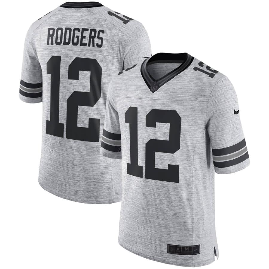Aaron Rodgers Green Bay Packers Nike Gridiron Gray II Limited Jersey - Gray