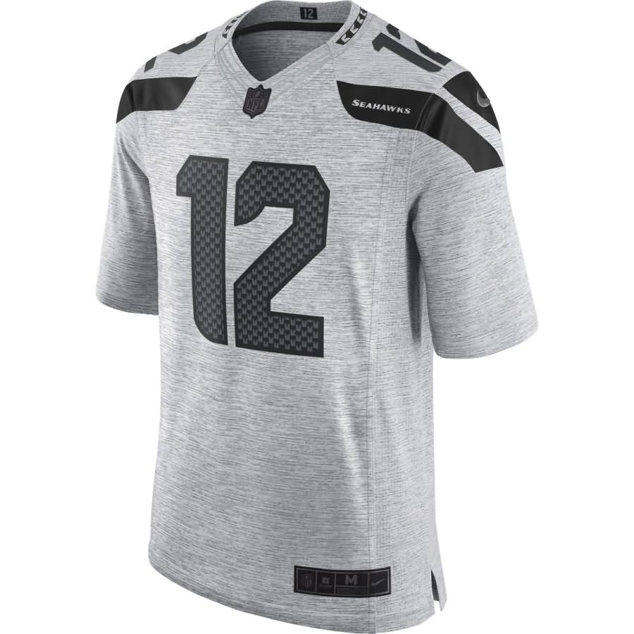 12s Seattle Seahawks Nike Gridiron Gray II Limited Jersey - Gray