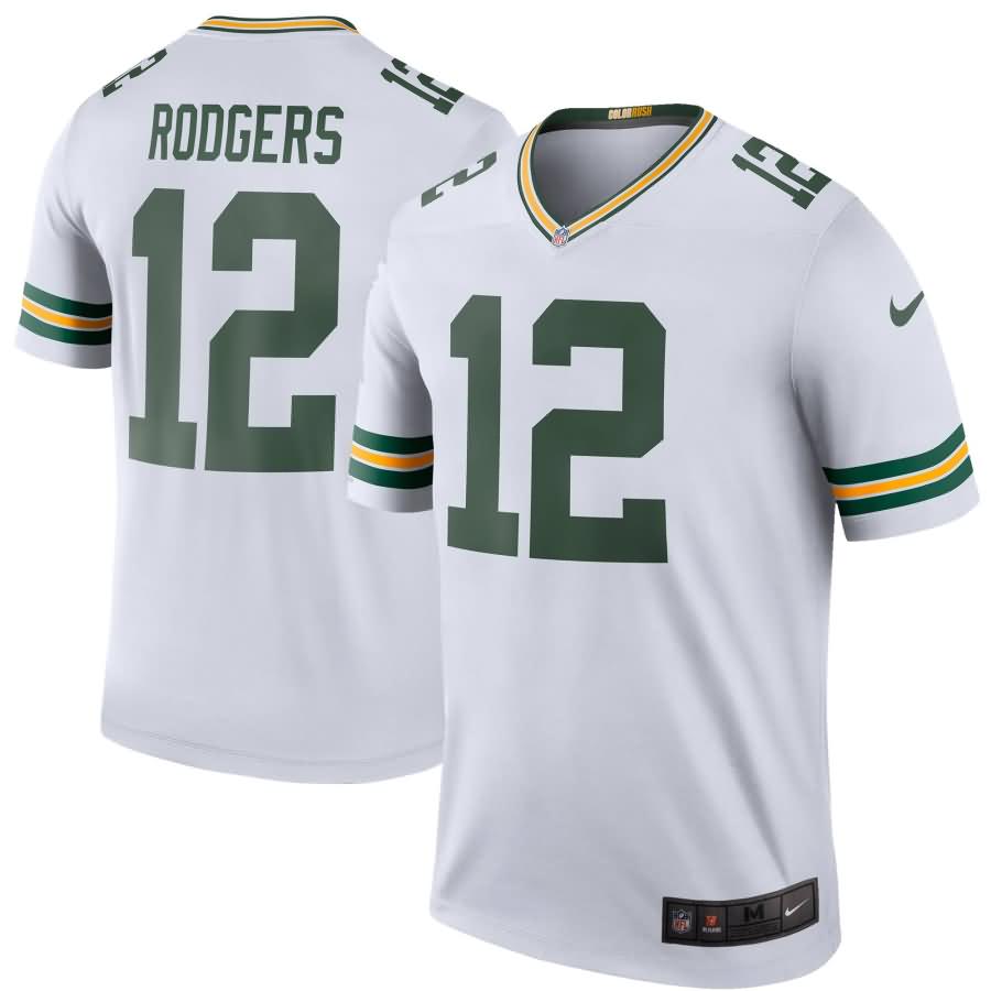 Aaron Rodgers Green Bay Packers Nike Color Rush Legend Jersey - White