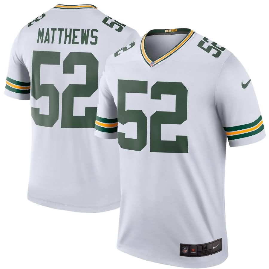 Clay Matthews Green Bay Packers Nike Color Rush Legend Jersey - White