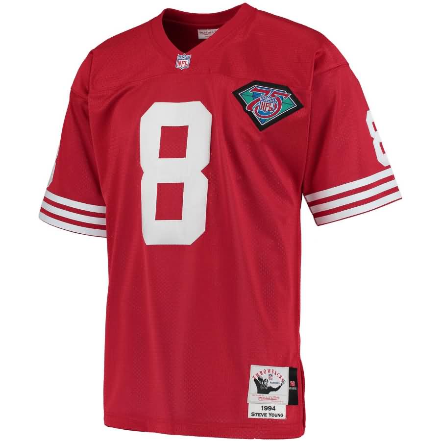 Steve Young San Francisco 49ers Mitchell & Ness 1994 Authentic Throwback Jersey - Scarlet