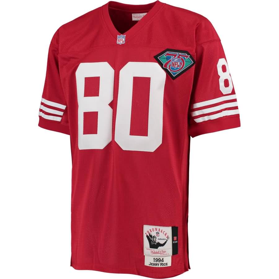 Jerry Rice San Francisco 49ers Mitchell & Ness 1994 Authentic Throwback Jersey - Scarlet