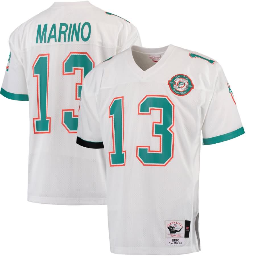 Dan Marino Miami Dolphins Mitchell & Ness 1990 Authentic Throwback Jersey - White
