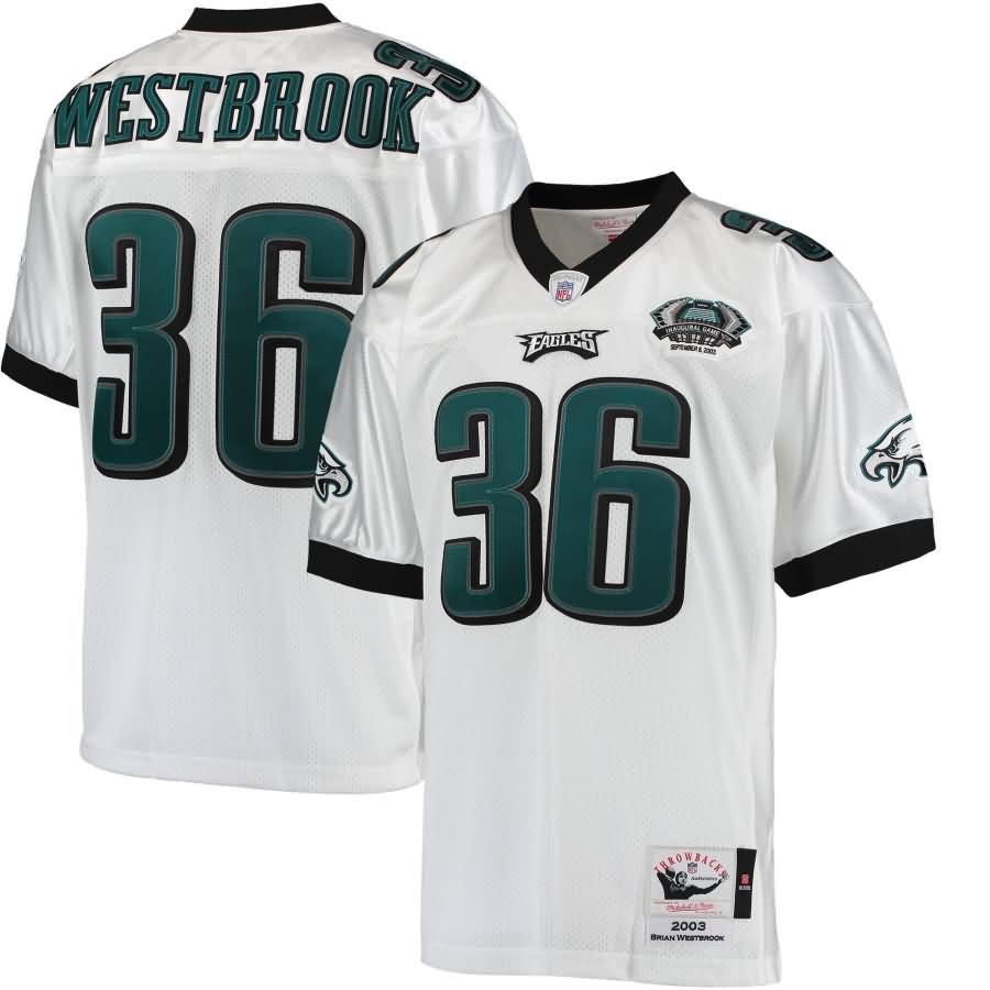 Brian Westbrook Philadelphia Eagles Mitchell & Ness 2003 Authentic Throwback Jersey - White
