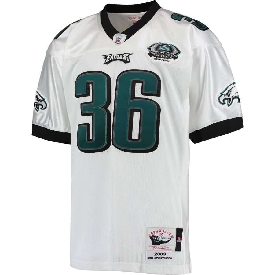 Brian Westbrook Philadelphia Eagles Mitchell & Ness 2003 Authentic Throwback Jersey - White