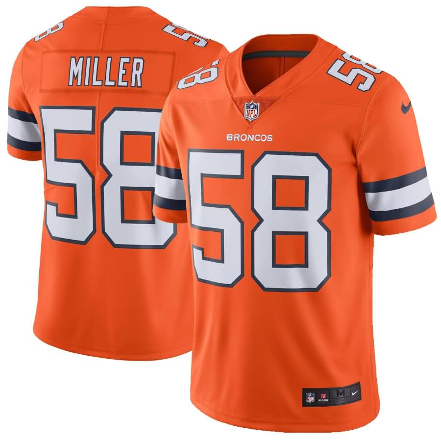 Von Miller Denver Broncos Nike Vapor Untouchable Color Rush Limited Player Jersey - Orange