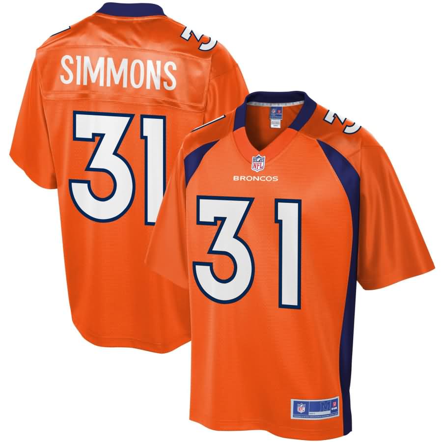 Justin Simmons Denver Broncos NFL Pro Line Youth Player Jersey - Orange
