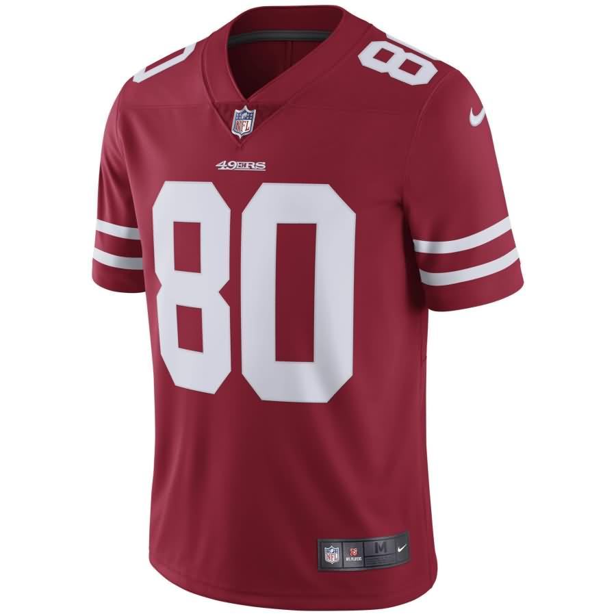 Jerry Rice San Francisco 49ers Nike Retired Player Vapor Untouchable Limited Throwback Jersey - Scarlet