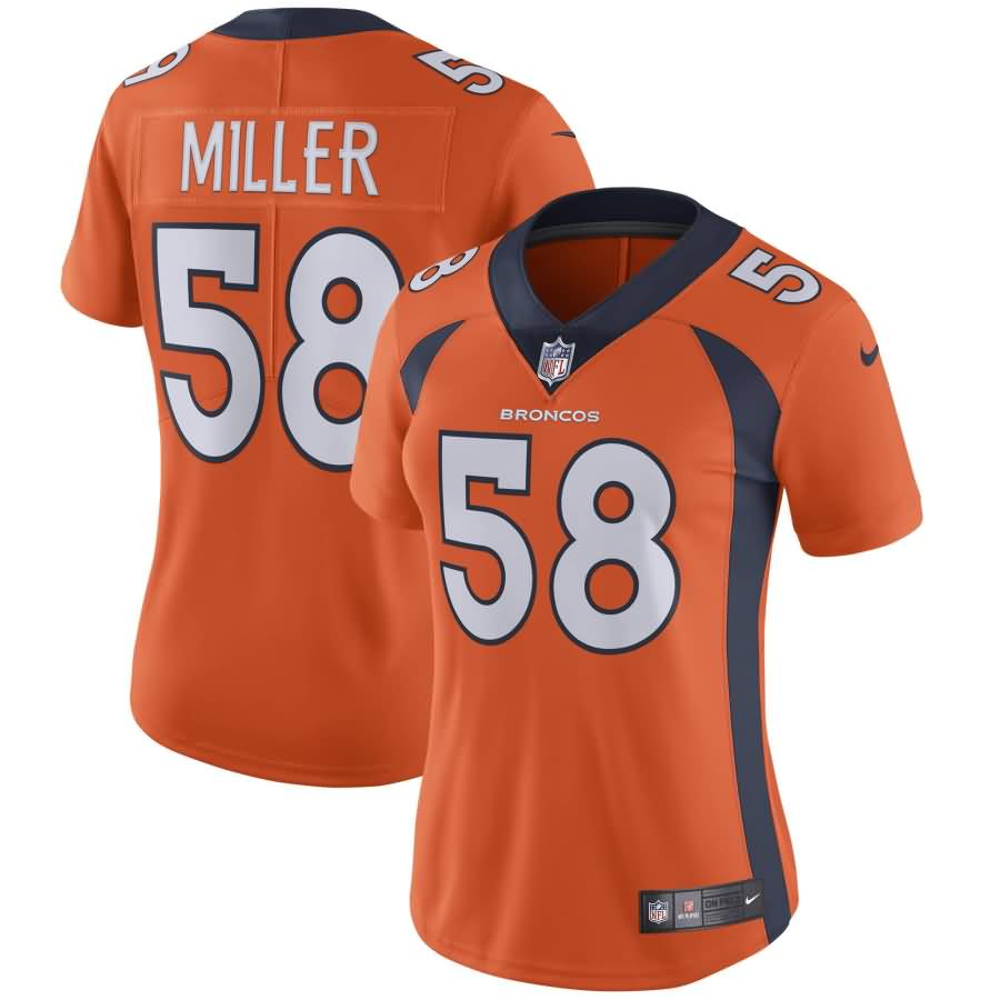 Von Miller Denver Broncos Nike Women's Vapor Untouchable Limited Player Jersey - Orange