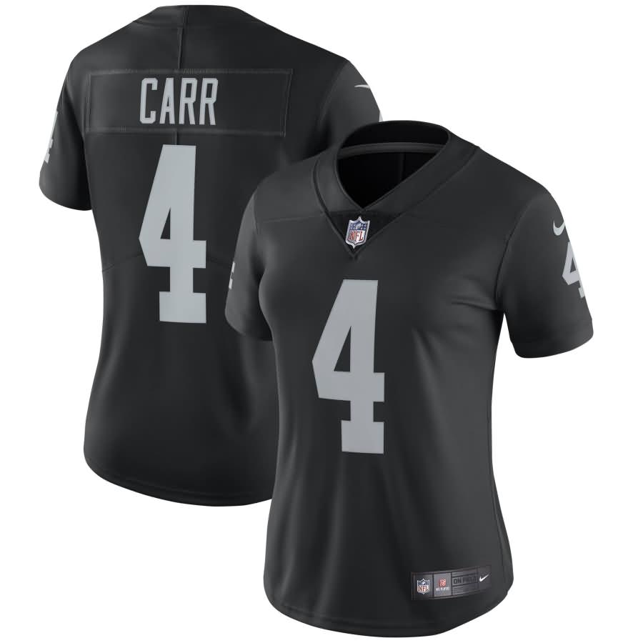 Derek Carr Oakland Raiders Nike Women's Vapor Untouchable Limited Player Jersey - Black