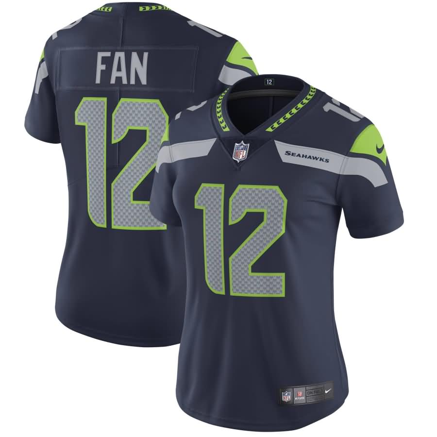 12s Seattle Seahawks Nike Women's Vapor Untouchable Limited Player Jersey - College Navy