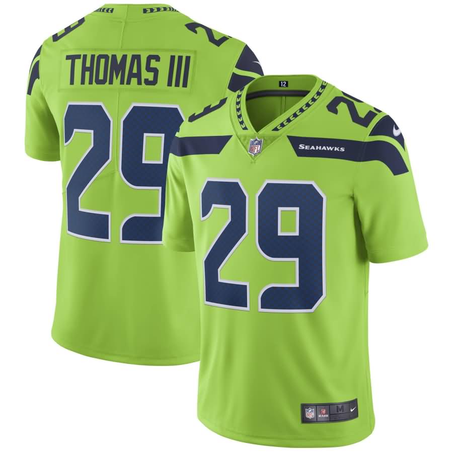 Earl Thomas Seattle Seahawks Nike Vapor Untouchable Color Rush Limited Player Jersey - Neon Green