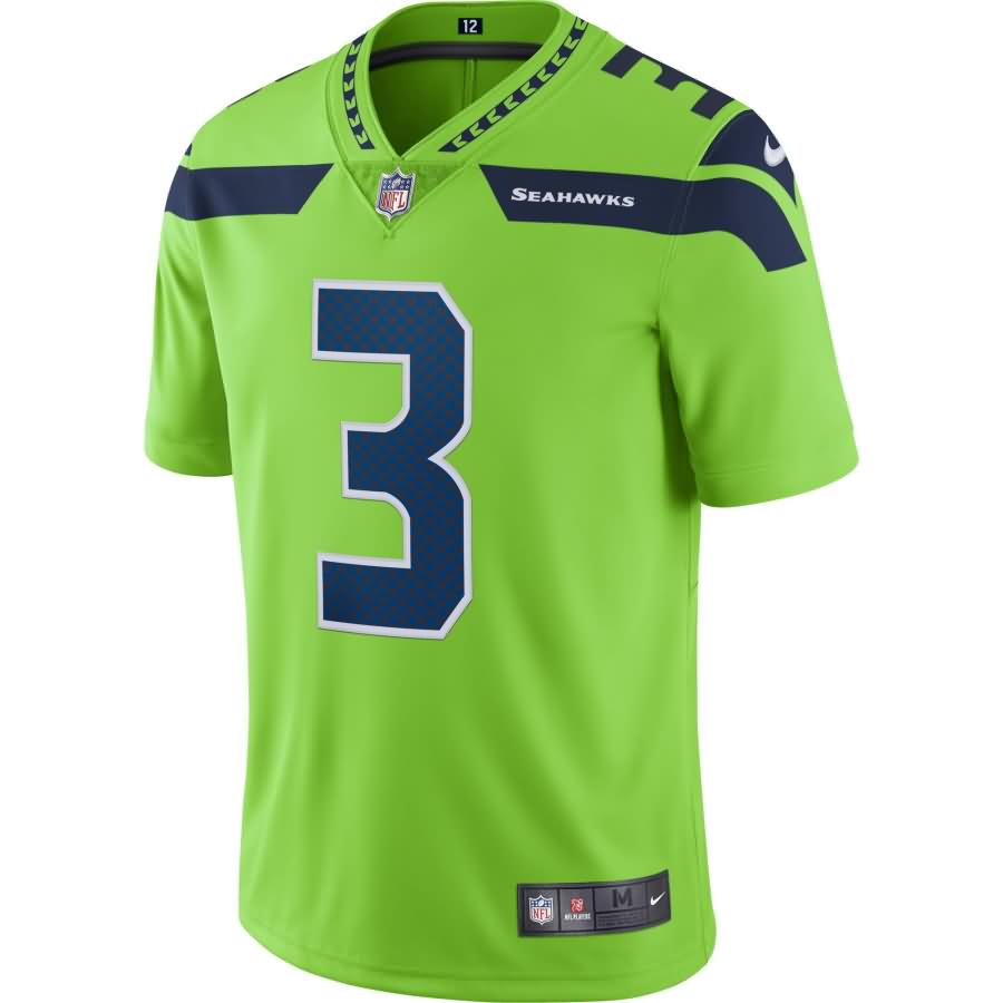 Russell Wilson Seattle Seahawks Nike Vapor Untouchable Color Rush Limited Player Jersey - Neon Green