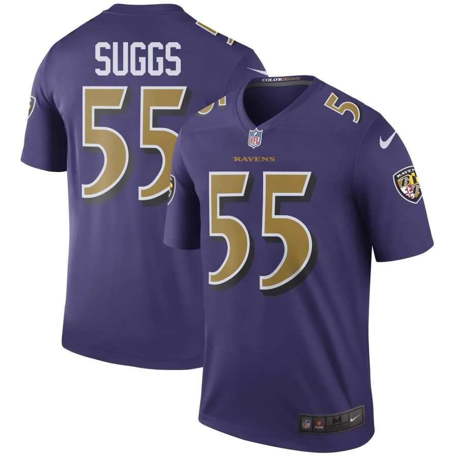 Terrell Suggs Baltimore Ravens Nike Color Rush Legend Jersey - Purple