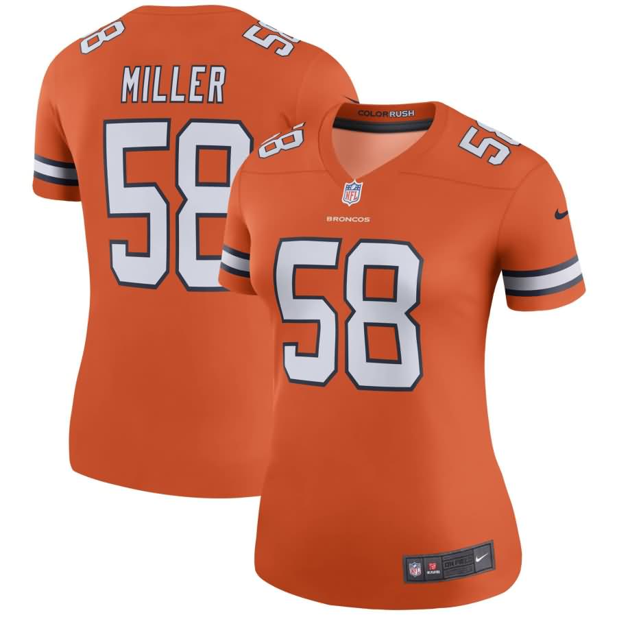 Von Miller Denver Broncos Nike Women's Color Rush Legend Jersey - Orange