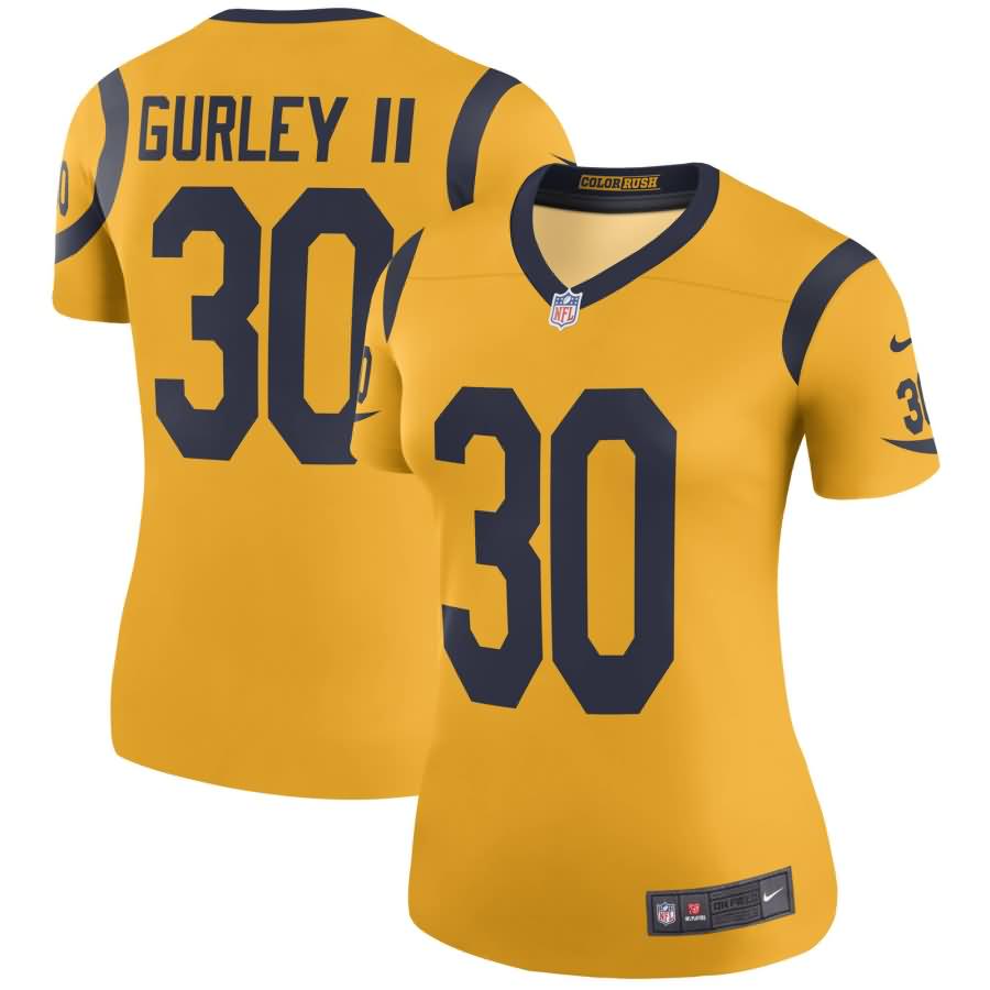 Todd Gurley II Los Angeles Rams Nike Women's Color Rush Legend Jersey - Gold
