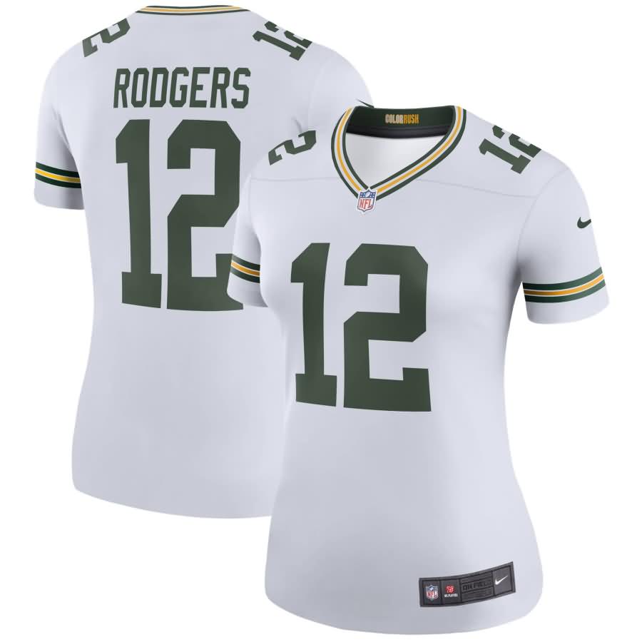 Aaron Rodgers Green Bay Packers Nike Women's Color Rush Legend Jersey - White