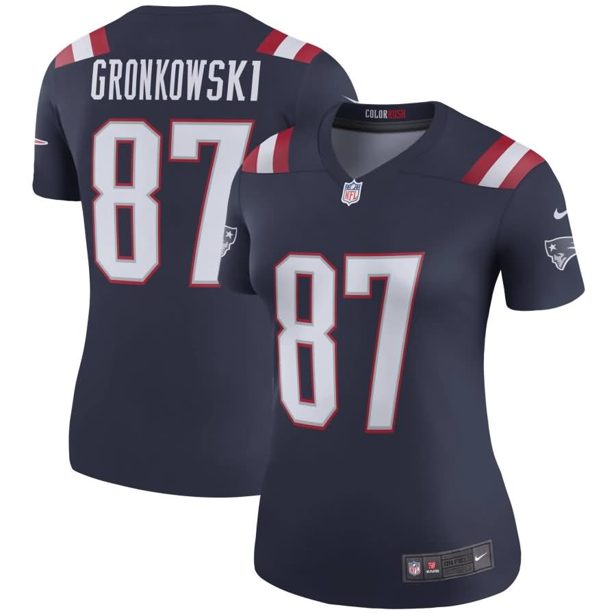 Rob Gronkowski New England Patriots Nike Women's Color Rush Legend Jersey - Navy