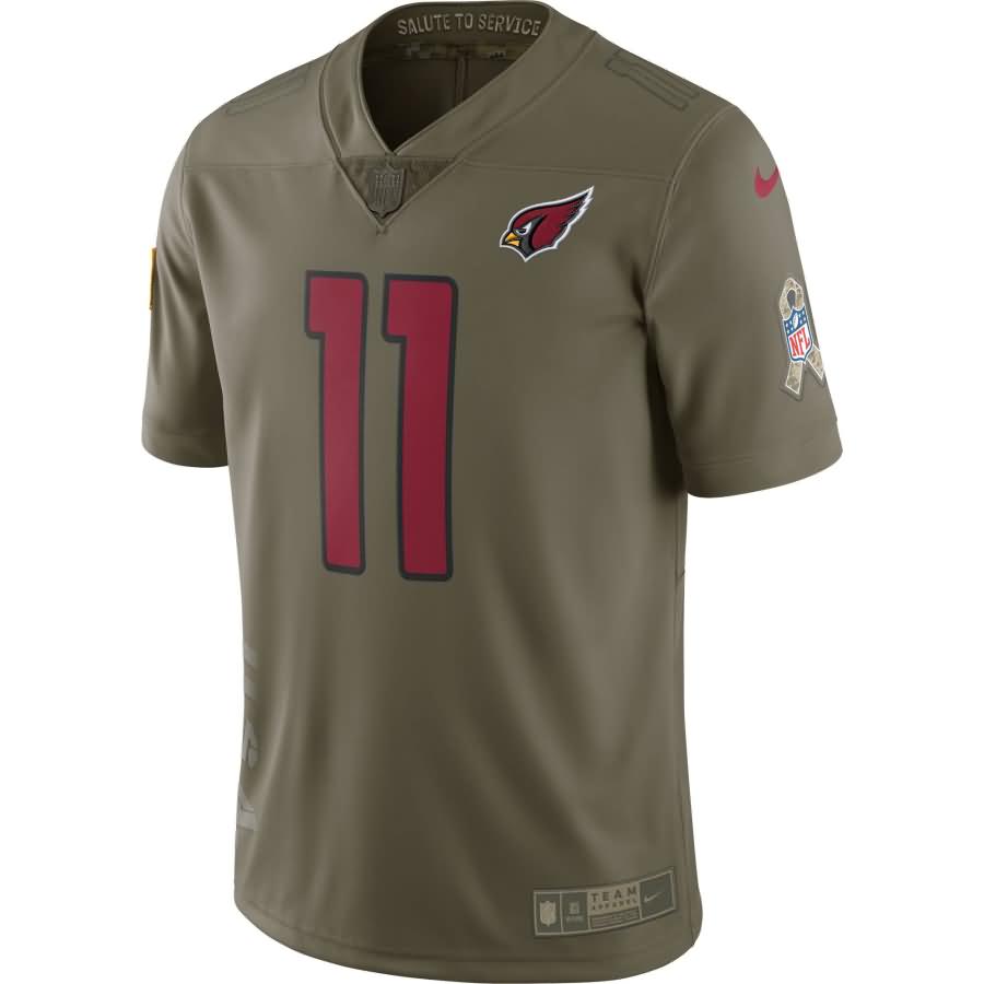 Larry Fitzgerald Arizona Cardinals Nike Salute To Service Limited Jersey - Olive
