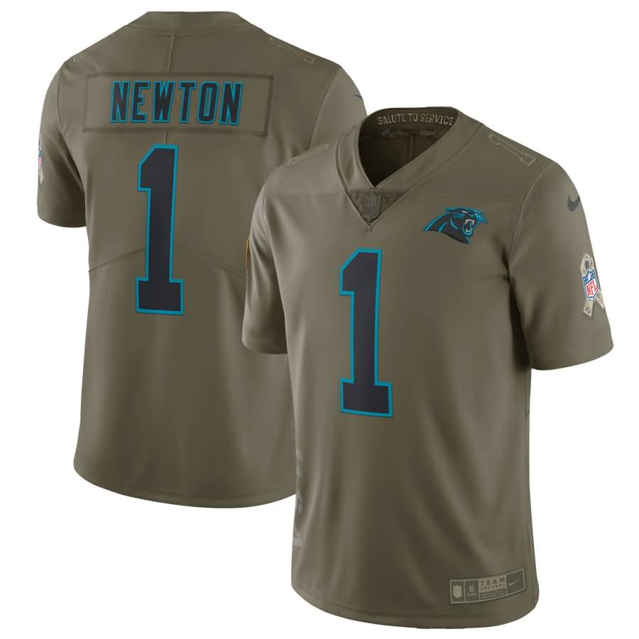 Cam Newton Carolina Panthers Nike Salute To Service Limited Jersey - Olive
