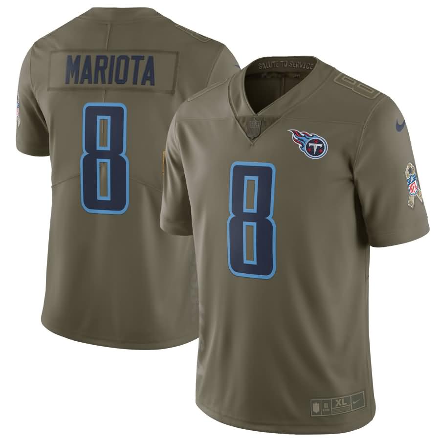 Marcus Mariota Tennessee Titans Nike Salute To Service Limited Jersey - Olive