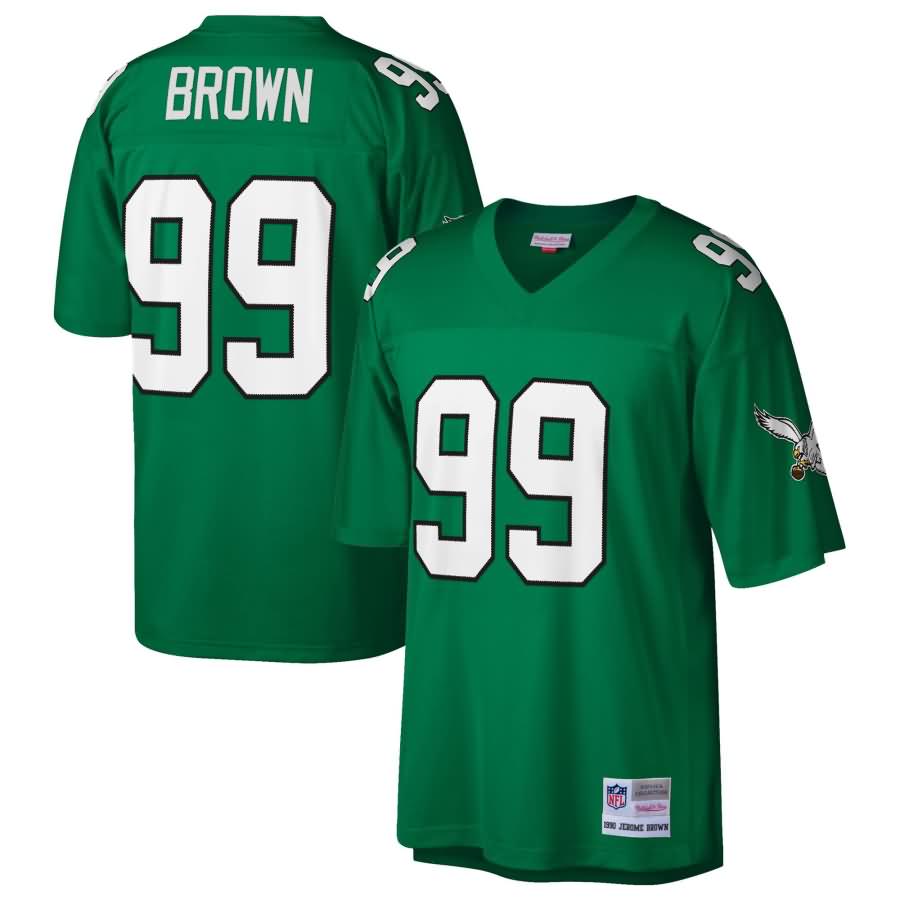 Jerome Brown Philadelphia Eagles Mitchell & Ness Retired Player Replica Jersey - Kelly Green