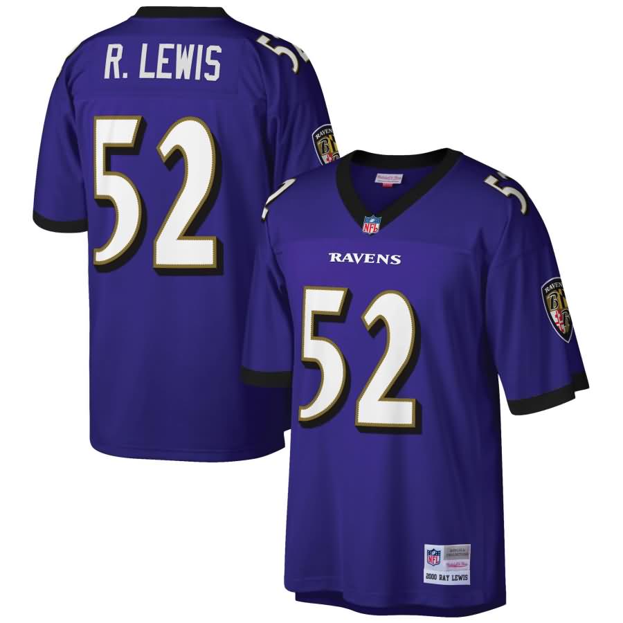 Ray Lewis Baltimore Ravens Mitchell & Ness Retired Player Replica Jersey - Purple
