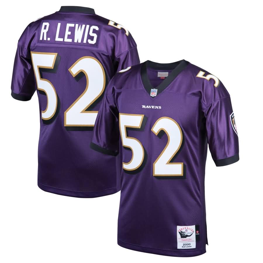 Ray Lewis Baltimore Ravens Mitchell & Ness 2000 Authentic Retired Player Jersey - Purple