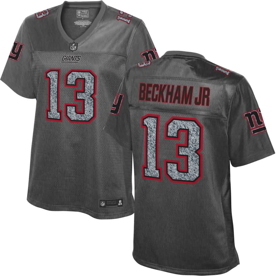Odell Beckham Jr New York Giants NFL Pro Line Women's Fashion Static Jersey - Gray