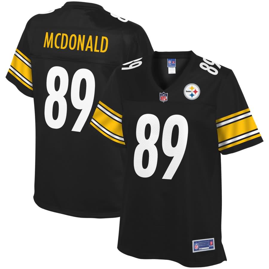 Vance McDonald Pittsburgh Steelers NFL Pro Line Women's Team Color Player Jersey - Black