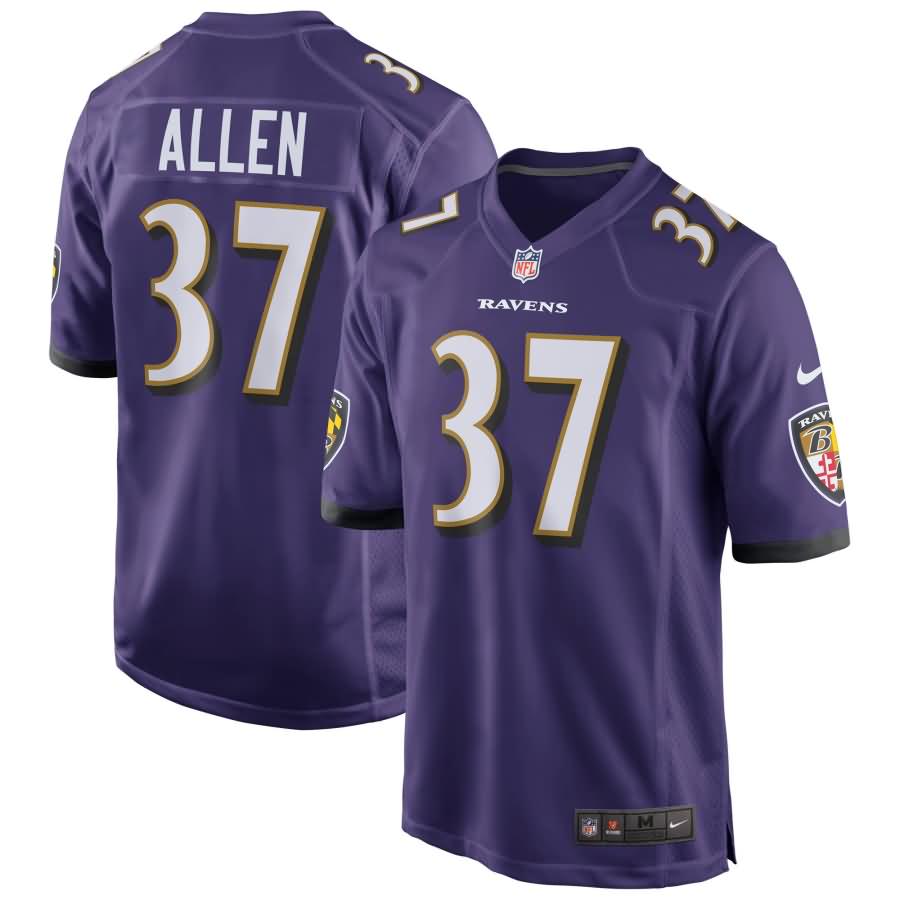 Javorius Allen Baltimore Ravens Nike NFL Draft Game Jersey - Purple