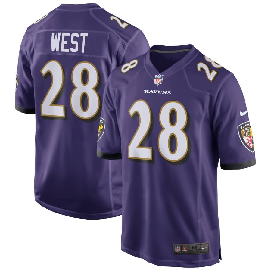 Terrance West Baltimore Ravens Nike NFL Draft Game Jersey - Purple