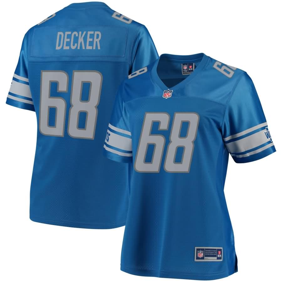 Taylor Decker Detroit Lions NFL Pro Line Women's Team Color Player Jersey - Blue