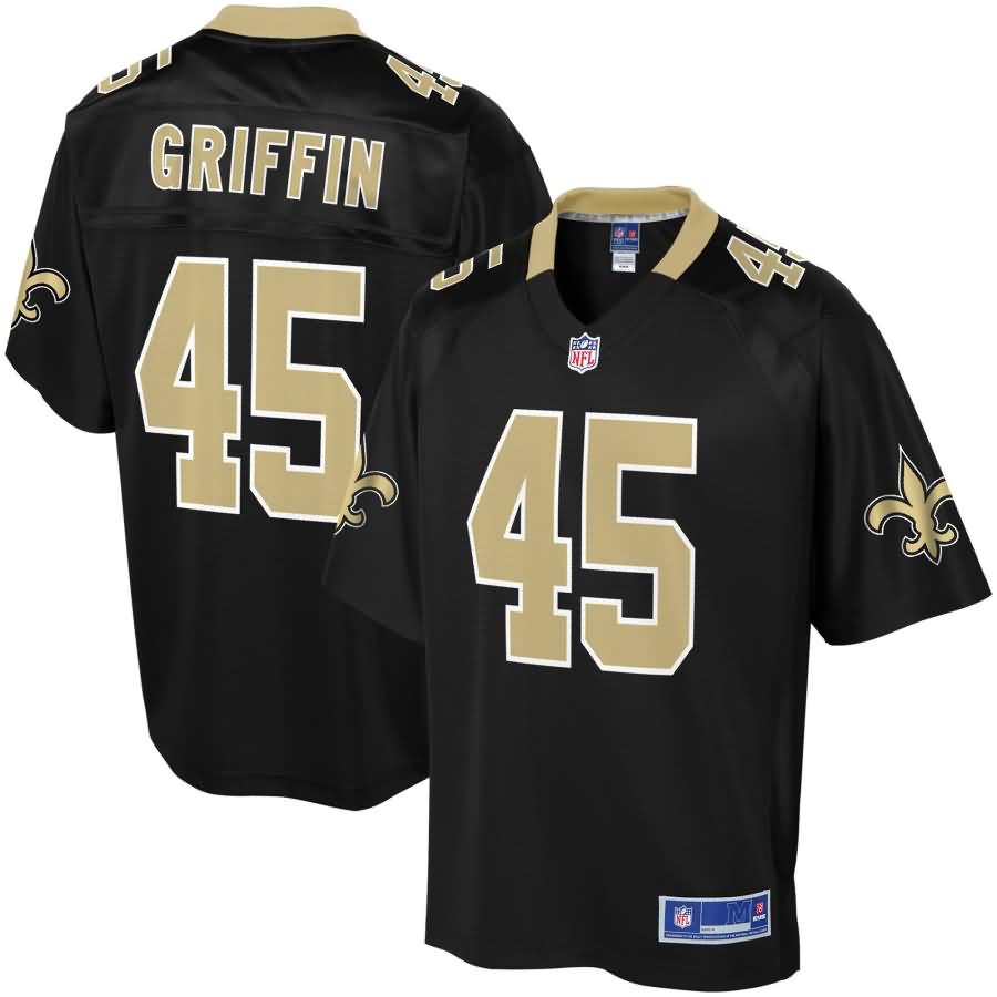 Garrett Griffin New Orleans Saints NFL Pro Line Youth Team Color Player Jersey - Black