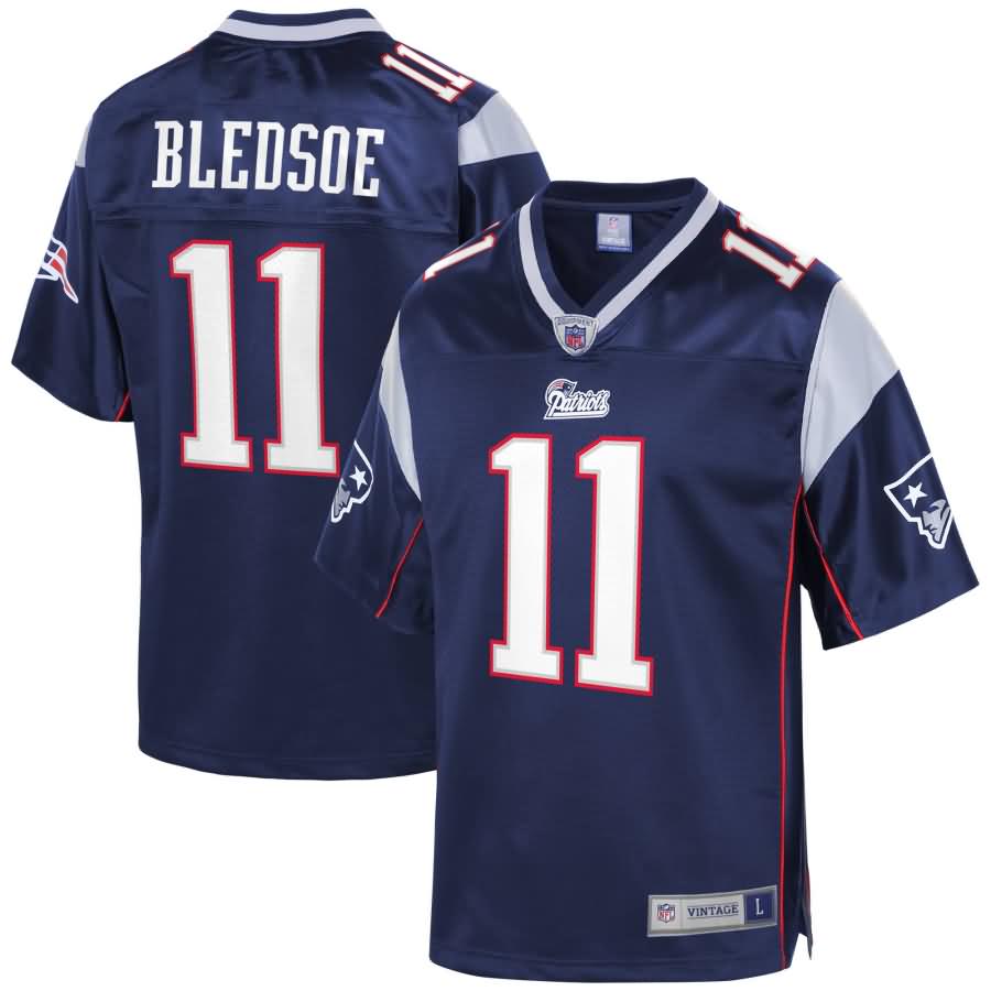 Drew Bledsoe New England Patriots NFL Pro Line Retired Team Player Jersey - Navy