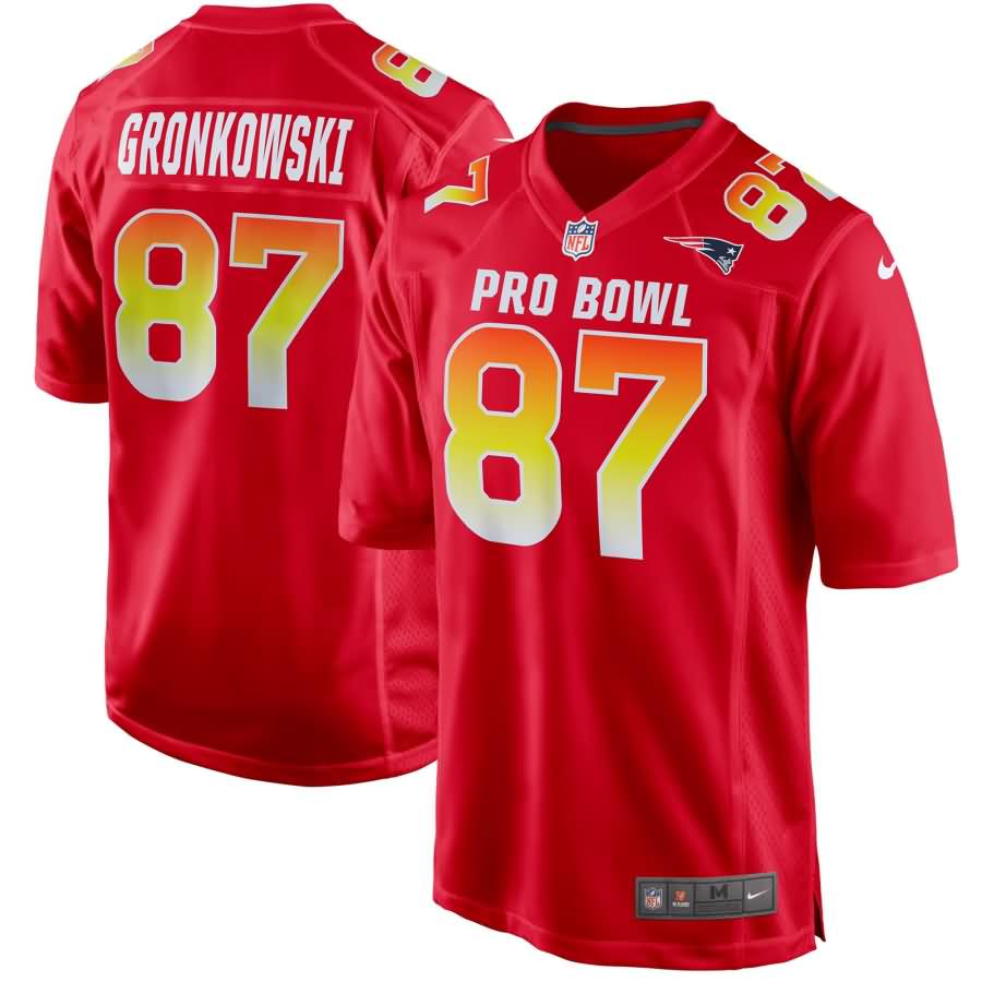 Rob Gronkowski AFC Nike 2018 Pro Bowl Game Jersey - Red