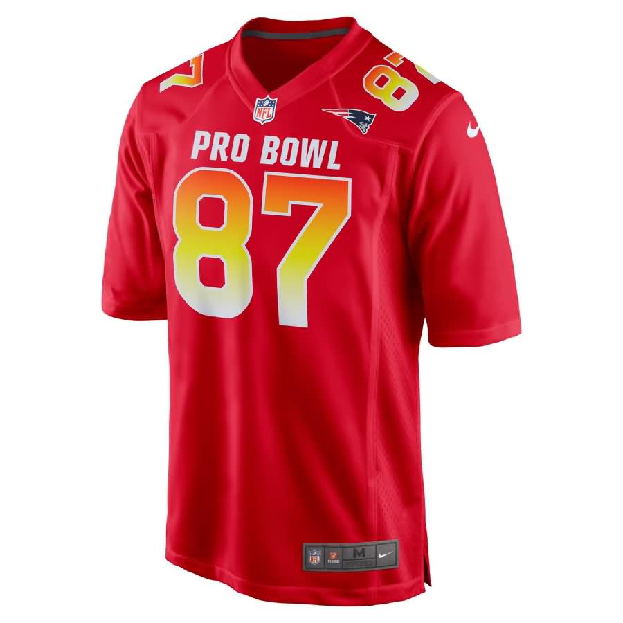 Rob Gronkowski AFC Nike 2018 Pro Bowl Game Jersey - Red