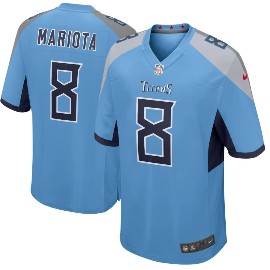 Marcus Mariota Tennessee Titans Nike New 2018 Game Jersey - Light Blue