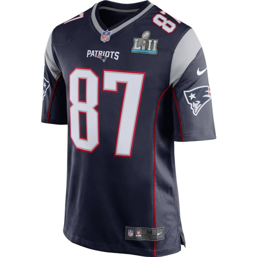 Rob Gronkowski New England Patriots Nike Super Bowl LII Bound Game Jersey - Navy