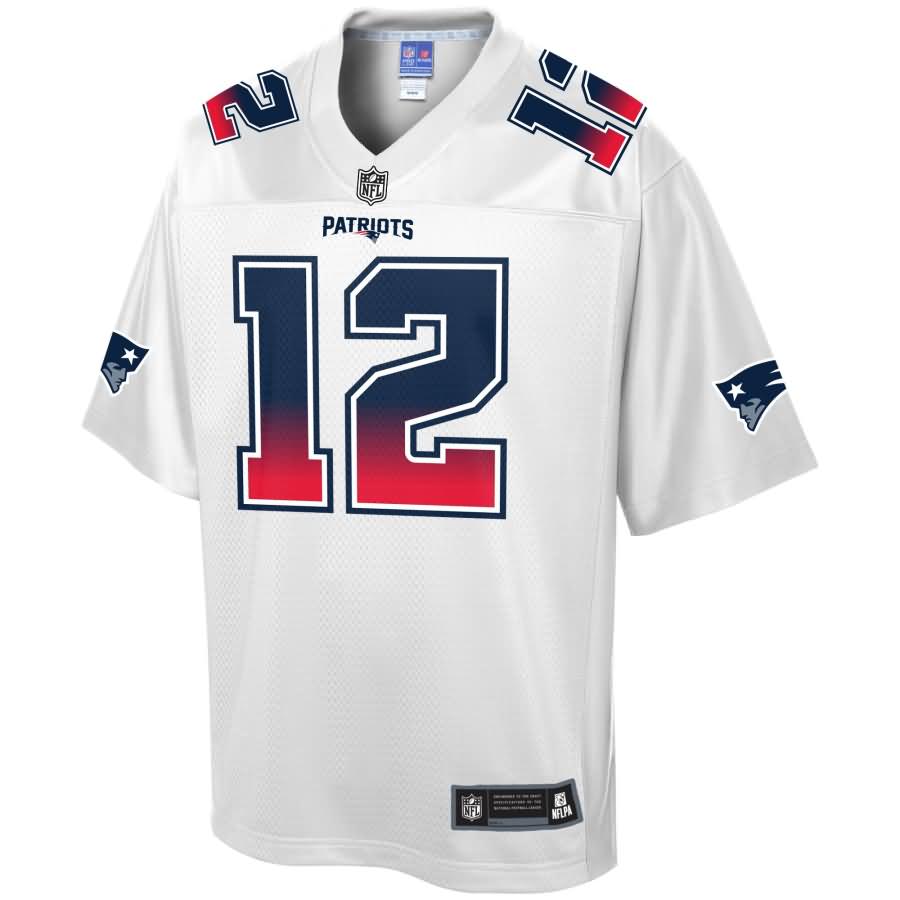 Tom Brady New England Patriots NFL Pro Line by Fanatics Branded Fade Fashion Jersey - White