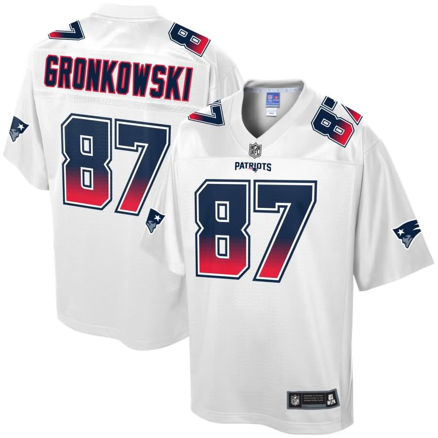 Rob Gronkowski New England Patriots NFL Pro Line by Fanatics Branded Fade Fashion Jersey - White