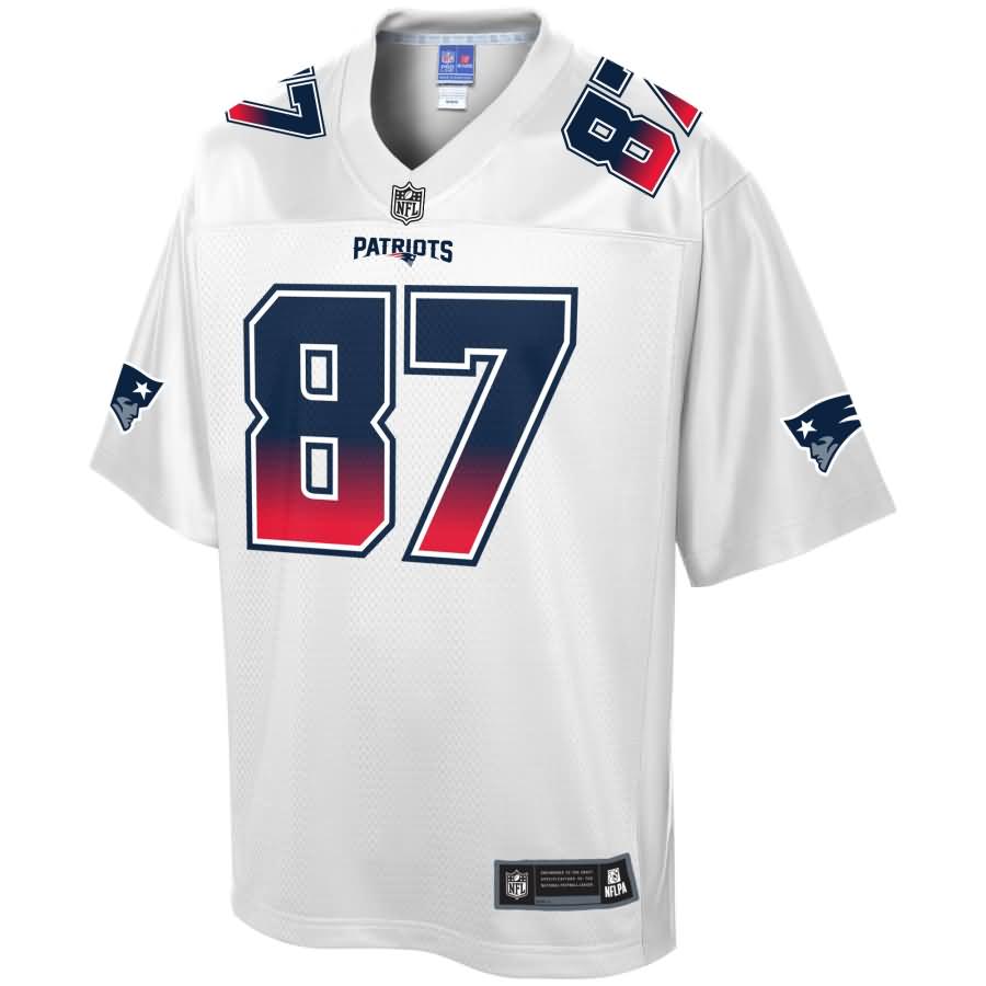 Rob Gronkowski New England Patriots NFL Pro Line by Fanatics Branded Fade Fashion Jersey - White