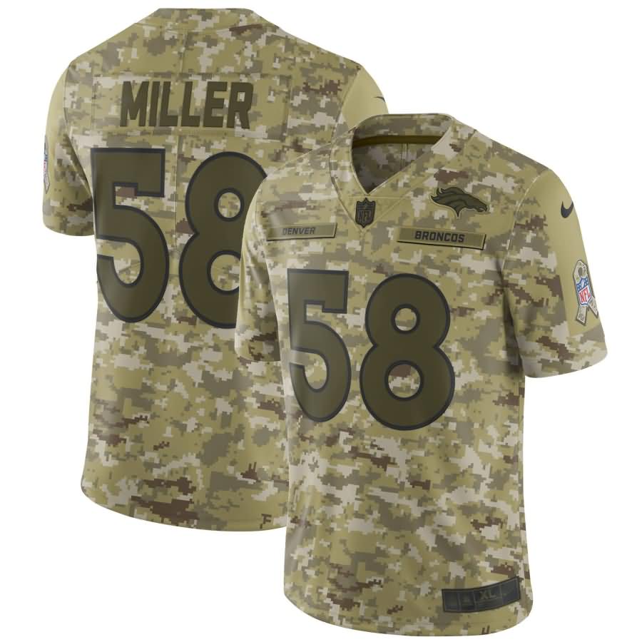 Von Miller Denver Broncos Nike Salute to Service Limited Jersey - Camo