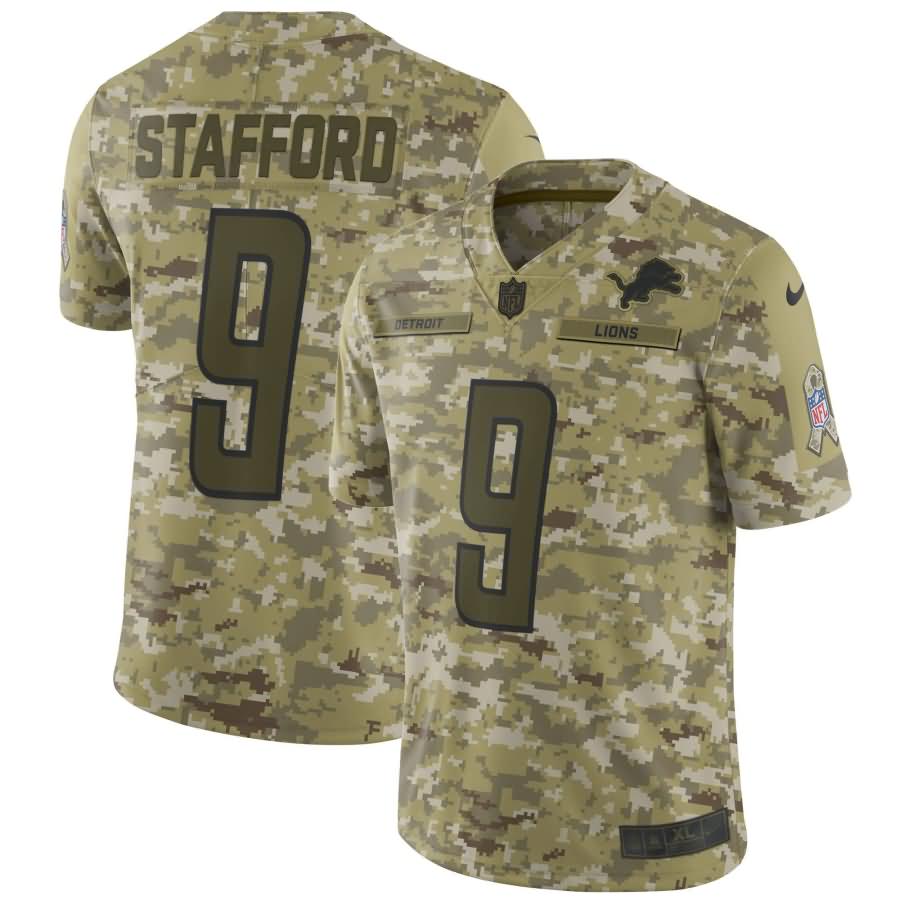Matthew Stafford Detroit Lions Nike Salute to Service Limited Jersey - Camo