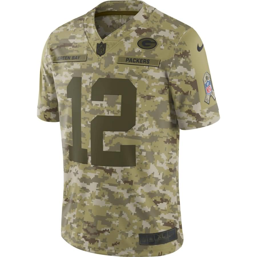 Aaron Rodgers Green Bay Packers Nike Salute to Service Limited Jersey - Camo