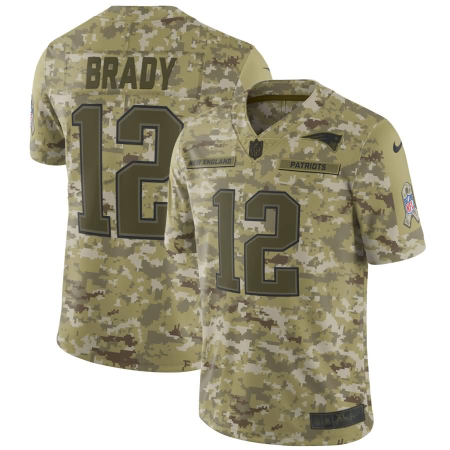 Tom Brady New England Patriots Nike Salute to Service Limited Jersey - Camo