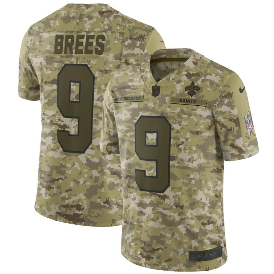 Drew Brees New Orleans Saints Nike Salute to Service Limited Jersey - Camo