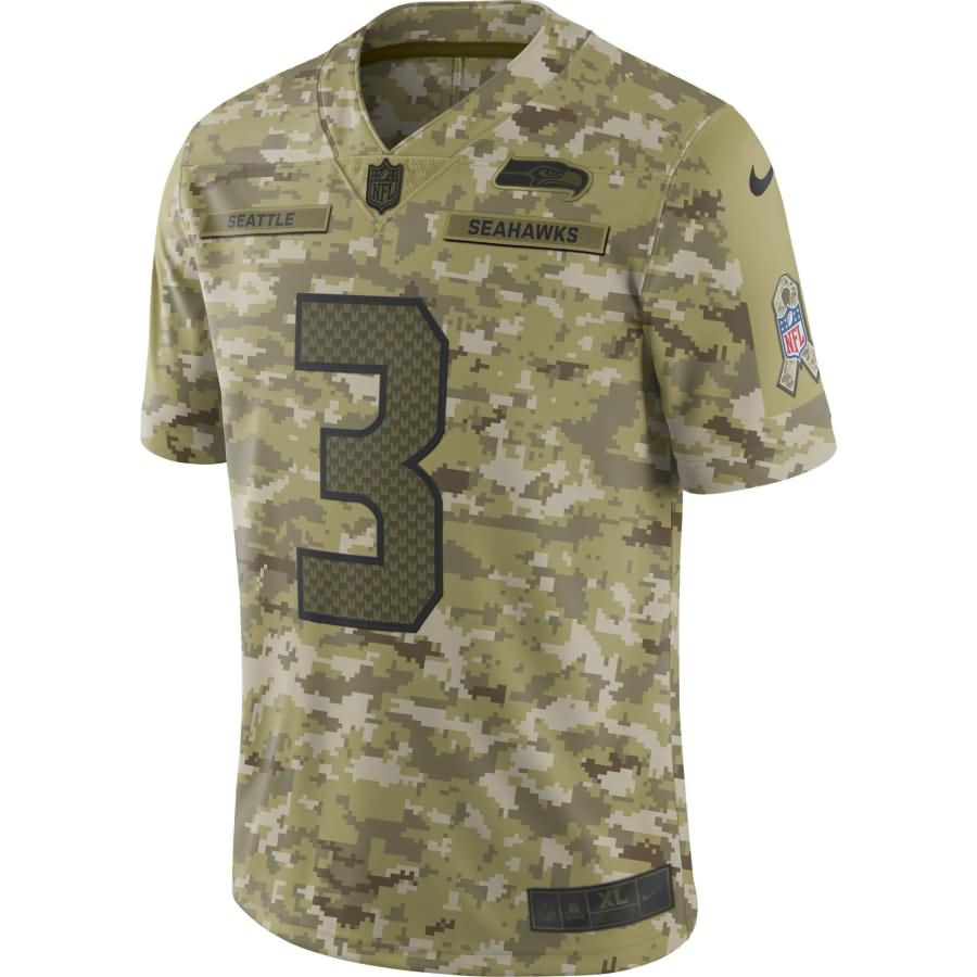 Russell Wilson Seattle Seahawks Nike Salute to Service Limited Jersey - Camo